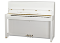 Feurich Mod. F115 - Premiere - Blanco pulido, Herraje Dorado - Para Importación.