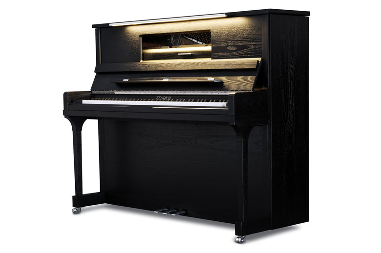 Feurich Mod. 123 - Vienna "Made in Austria" - Negro poros abiertos - Para Importación.
