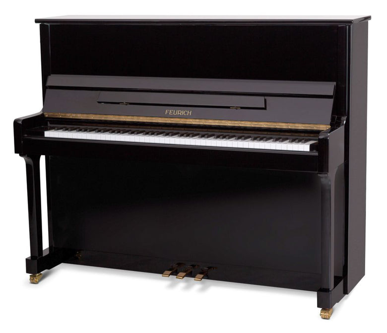 Feurich Mod. 122 - Universal - Negro pulido, Herraje dorado.