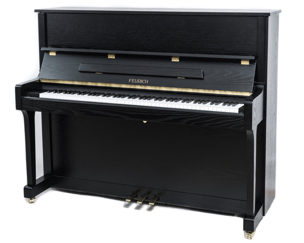 Feurich Mod. 122 - Universal - Negro Satín, Herraje dorado.
