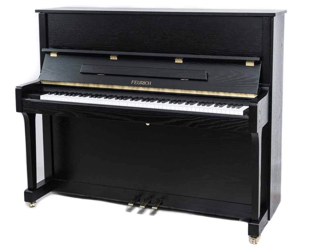 Feurich Mod. 122 - Universal - Negro Satín, Herraje dorado.