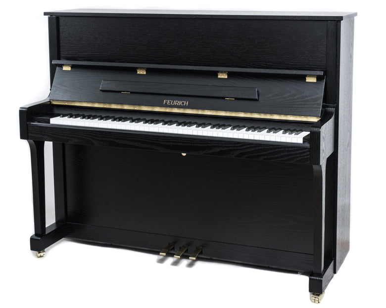 Feurich Mod. 122 - Universal - Negro Satín, Herraje dorado.