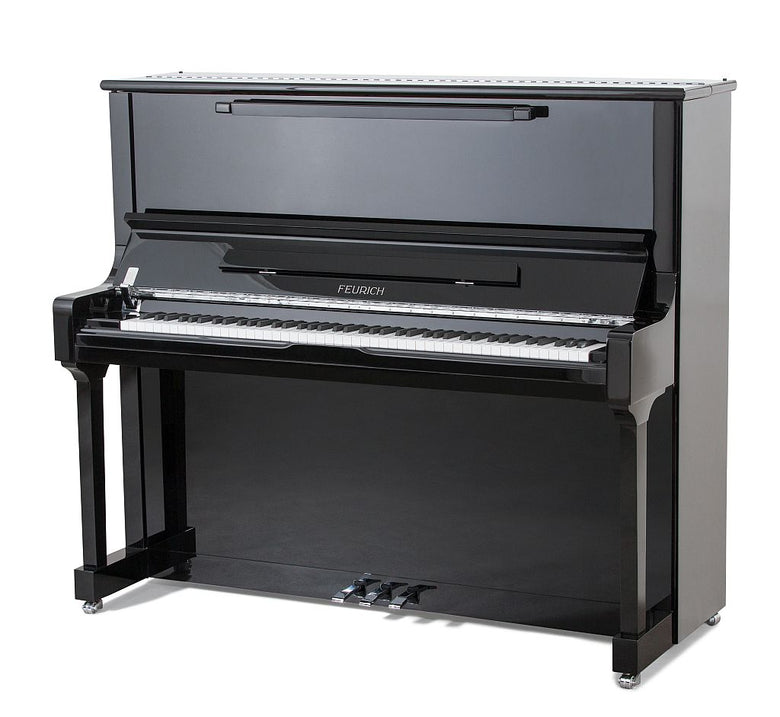 Feurich Mod. 133 - Concert - Negro pulido, Herraje cromado - Para Importación.